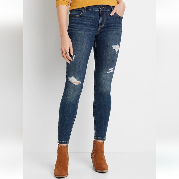 Maurices mid rise ripped jegging - Picture 7 of 8